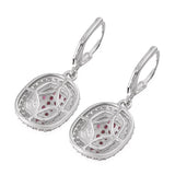 Sterling Silver Mahenge Rose Spinel & White Topaz Lever Back Earrings