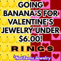 Bananas for Heart Jewelry RINGS