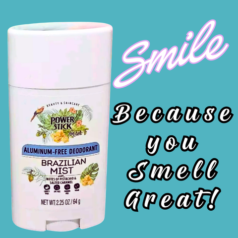 Power Stick - BRAZILIAN MIST Aluminum Free Solid Deodorant - VIRAL ITEM!