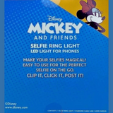 Disney Minnie Mouse Clip On Selfie Ring Light for Phone- Rechargeable LED Ring Light