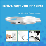 Disney Minnie Mouse Clip On Selfie Ring Light for Phone- Rechargeable LED Ring Light