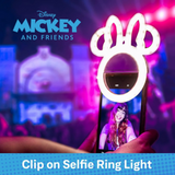 Disney Minnie Mouse Clip On Selfie Ring Light for Phone- Rechargeable LED Ring Light