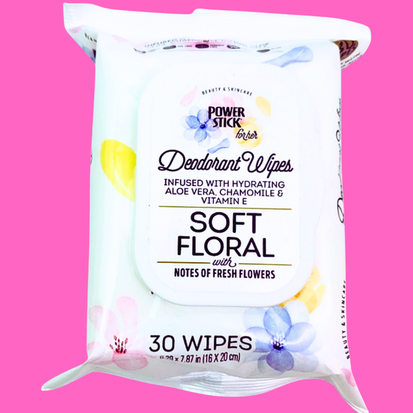 Power Stick SOFT FLORAL Face and Body Wipes