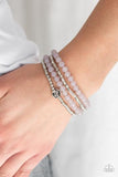 Paparazzi " Blooming Buttercups " Gray Beads & Silver Beaded Stretch bracelets Set of 4