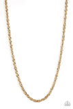 " Lightweight Division " Men's Gold Classic Round Cable Chain Link Necklace