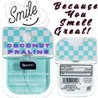 B.Pure - COCONUT PRALINE Moisturizing Hand Sanitizer Spray - Checkered Top - VIRAL ITEM!