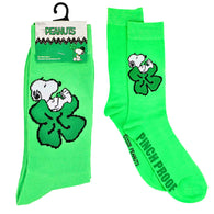 PEANUTS Snoopy on Shamrock St. Patrick's Day Themed Socks for our YouTube Show