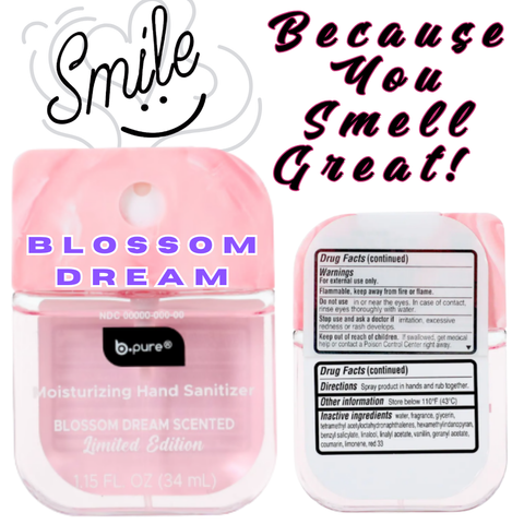 B.Pure - BLOSSOM DREAM Moisturizing Hand Sanitizer Spray - Marbled Top - VIRAL ITEM!