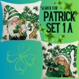 18X18 Set of 2 St. Patrick's Day Throw Pillow Covers (*No Inserts) PATRICK SETS 1A or 1B