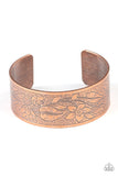 Paparazzi " Garden Varity " Antiqued Finish Copper Metal Vines & Floral Cuff Bracelet