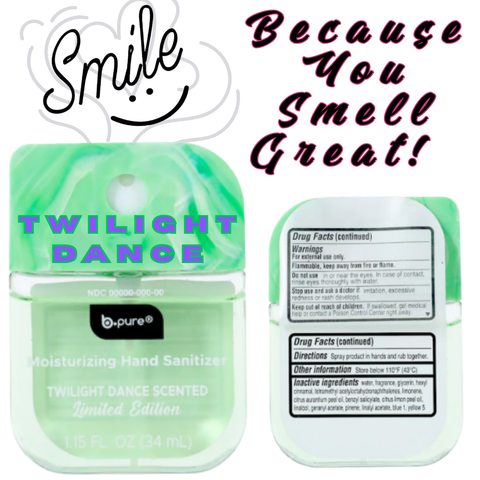 B.Pure - TWILIGHT DANCE Moisturizing Hand Sanitizer Spray - Marbled Top - VIRAL ITEM!