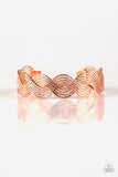 Paparazzi " Braided Brilliance " Copper Metal Hammered Braided Cuff Bracelet