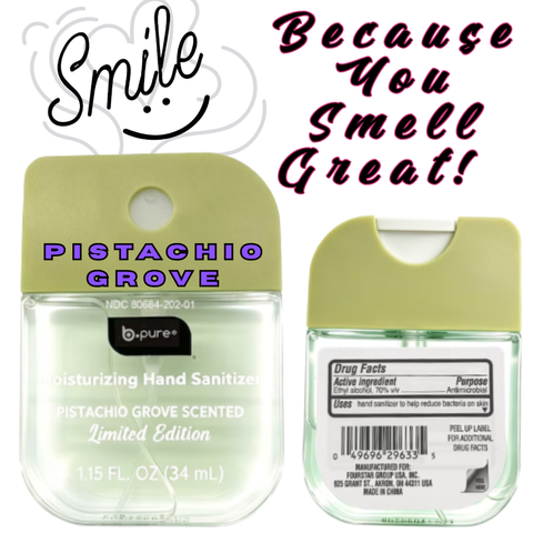 B.Pure - PISTACHIO GROVE Moisturizing Hand Sanitizer Spray - Limited Edition VIRAL ITEM!