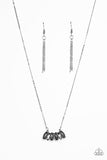 "Deco Decadence" Silver Metal & Multi Marquise Cut Hematite Necklace Set