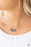 "Deco Decadence" Silver Metal & Multi Marquise Cut Hematite Necklace Set