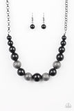 "Color Me CEO" Pearly Black & Shimmer Beaded Necklace Set