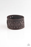 "Super Sporty" Men's Brown LEATHER Criss Cross Laced Snap Bracelet