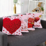 18X18 Sets of 2 Valentine's Day Throw Pillow Covers (*No Inserts) Canvas Feel Set Heart 24A or 24B