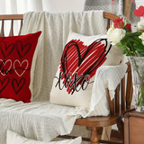 18X18 Sets of 2 Valentine's Day Throw Pillow Covers (*No Inserts) Canvas Feel Set Heart 28A or 28B