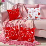 18X18 Sets of 2 Valentine's Day Throw Pillow Covers (*No Inserts) Satin Feel Set Heart 21A or 21B