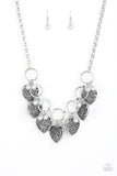 "Very Valentine" Silver Hearts & GRAY Pearls Stunning Necklace Set