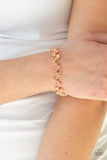"Starlit Stunner" Copper Metal Clear/White Rhinestone Zig Zag Clasp Bracelet