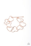 "Take Heart" Rose Gold Interconnected Heart Toggle Clasp Bracelet