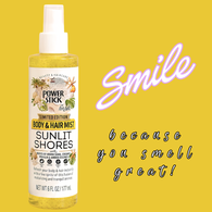 Power Stick - SUNLIT SHORES Hair and Body Mist (clear bottle) *Limited Edition - VIRAL ITEM!