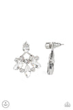 "Crystal Constellations" Silver Metal Clear/White Rhinestone Ear Jacket Earrings