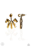 "Stunningly Striking" Brass Marquise Cut Aurum Ear Jacket Earrings