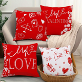 18X18 Sets of 2 Valentine's Day Throw Pillow Covers (*No Inserts) Satin Feel Set Heart 21A or 21B