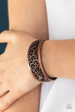 " Vine Garden " Antiqued Copper Metal With Vine Filigree Design Cuff Bracelet