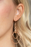 "Three Ring Couture" Rose Gold Metal Multi Size & Texture Hoop Earrings