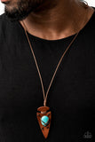"Hold Your Arrowhead up High" Leather Blue Crackle Turquoise Necklace Set