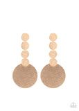 "Idolized Illumination" Gold Textured Multi Circle Post Earrings