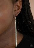 "Swing into Action" Silver Metal Chain Tassel Edgy Earrings