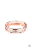 "Top of the Heap" Rose Gold Bangle Bracelet Set of 7