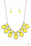 "Modern Masquerade" Faceted Yellow Rhinestone Necklace Set