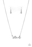 "Head Over Heels in Love" Silver White/Clear Rhinestone LOVE Necklace Set