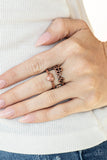 "Heartstring Harmony" Copper Love & Heart Elastic Back Ring