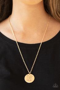 "Light it Up" Gold Metal "Let Your Light Shine" Inspirational Necklace Set