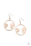 "Demurely Daisy" Rose Gold Metal Daisy Floral Flower Earrings