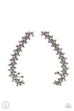 Paparazzi "Let There Be Lighting" Gunmetal & Clear/White Rhinestone Ear Climber Earrings