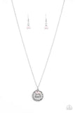 "Simple Blessings" Silver Metal & Pink Accents Inspirational Necklace Set