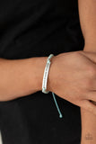 "To Live To Learn To Love" Light Blue Suede Leather Inspirational Urban Bracelet