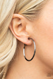 Paparazzi " City Classic " Gunmetal Simple Hoop Clip-On Earrings