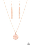 "The Cool Mom" Rose Gold Metal Chain MOM with Heart Pendant Necklace Set