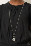 "Words to Live By" Silver Metal & Hematite "WIFE MOM BOSS" Necklace Set