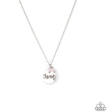 "Warm my Heart" Silver Metal Pink Faceted Bead "MOTHER" Necklace Set