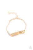 "MOM Always Knows" Gold Metal " MOM " Clear Rhinestone Clasp Bracelet